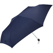 ウォーターフロント　キューダス（Ｒ）ビッグサイズ折りたたみ傘６３ｃｍダークネイビー