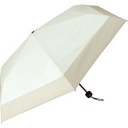 ジミージー　晴雨兼用ＵＶ加工　折りたたみ傘（５５ｃｍ）遮熱タイプオフホワイト・ベージュ２