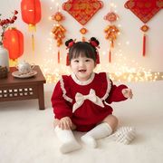 2026春秋子供服 シンプル 可愛い ロンパース 連体服 韓国風 防寒 温かい ベビー服 キッズ服 [66~90cm]