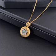 軽量で贅沢な小人数のネックレス布契拉提風工芸S 925純銀メッキ18 K厚金ペンダント