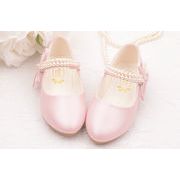 ★mineka★女の子用 フォーマルシューズ パールストラップ リボン付き