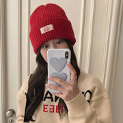 ニット帽　ビーニー　ロゴ帽　韓国ファッション