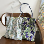 トートバッグ　エコバッグ　ズックバッグ　花　韓国ファッション