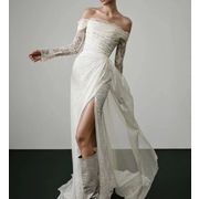 結婚式・司会者用ワンピース・花嫁ウェディングドレス・パーティードレス・披露宴/写真撮影  ロングドレス