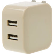 2ポート USBアダプター（3.4A） 0046-03 グレージュ