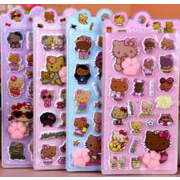 ぷくぷくシール ぷっくりシール 3Dステッカー 立体ステッカー エポキシステッカー　ヌイグルミ