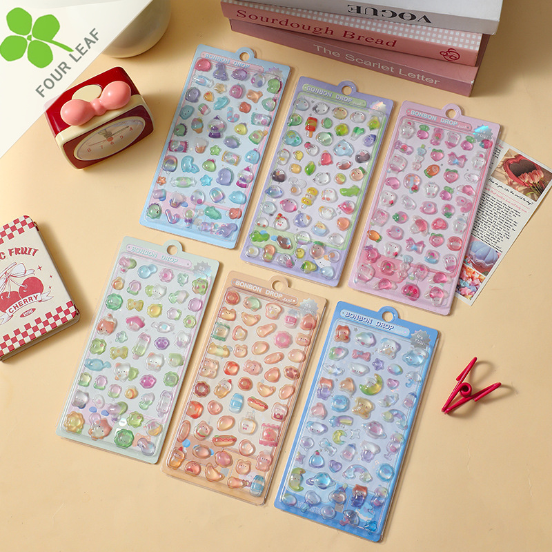 3Dシール 手帳用・創意ステッカー DIY手作 立体キャラクターシール 粘着シール 贈り物 子供