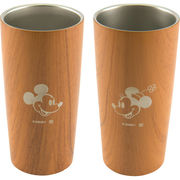 ディズニー 木目真空タンブラーセット MB（ミッキー＆ミニー）440mL 82115