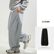 メンズ サイドダブルタック スウェットパンツ ヴィンテージ カーブシルエット フルレングスパンツ★全2色