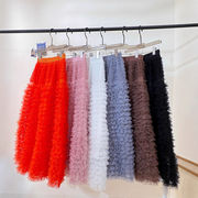 ロングスカート　チュールスカート　レディース　INS　韓国ファッション