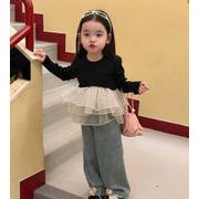 2026春秋新作 韓国風子供服 キッズ服 ベビー服 女の子 トップス&ジーンズ分けて販売 80~130CM