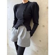 2026年INS 春新作   気質   おしゃれ     フリル    インナー   シャツ トップス