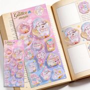 ステッカー 3Dシール リスタルの質感 文具 手帳素材 DIY 手帳 装飾シール シール