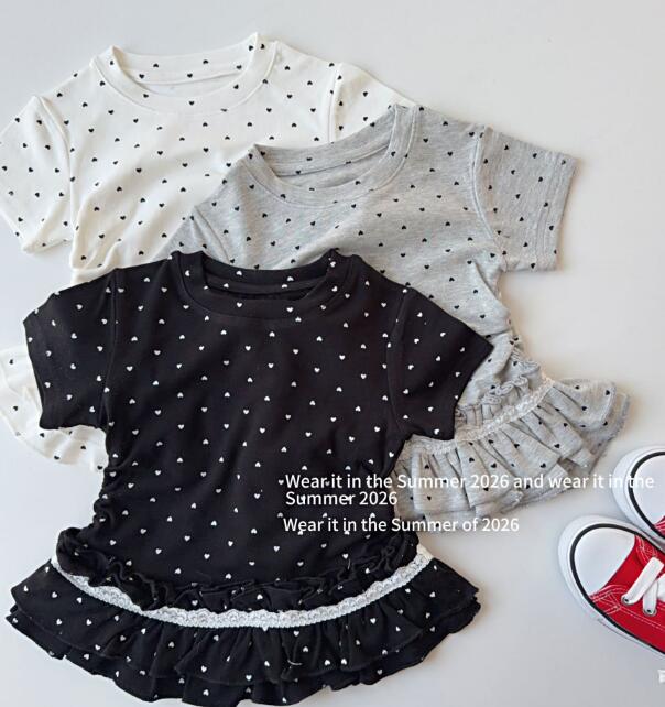 2026年新しいアイテム　子供用服装　トップス　Tシャツ　90-150CM