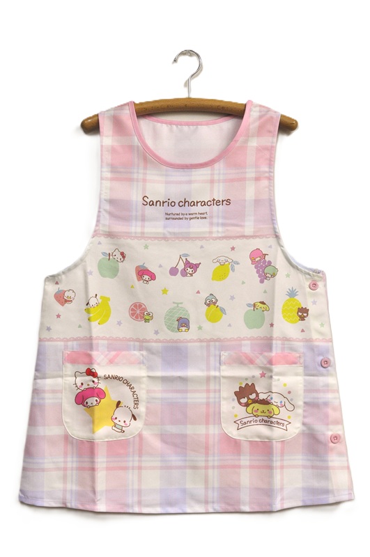 再入荷待ち４/末頃【即納】サンリオキャラクターズフルーツキッチン　レディースエプロン 保育士 介護士