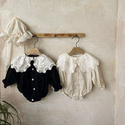 2026春新作　ベビー服　大きな襟　ロンパース　新生児　長袖　カバーオール　可愛い　子供服　おしゃれ