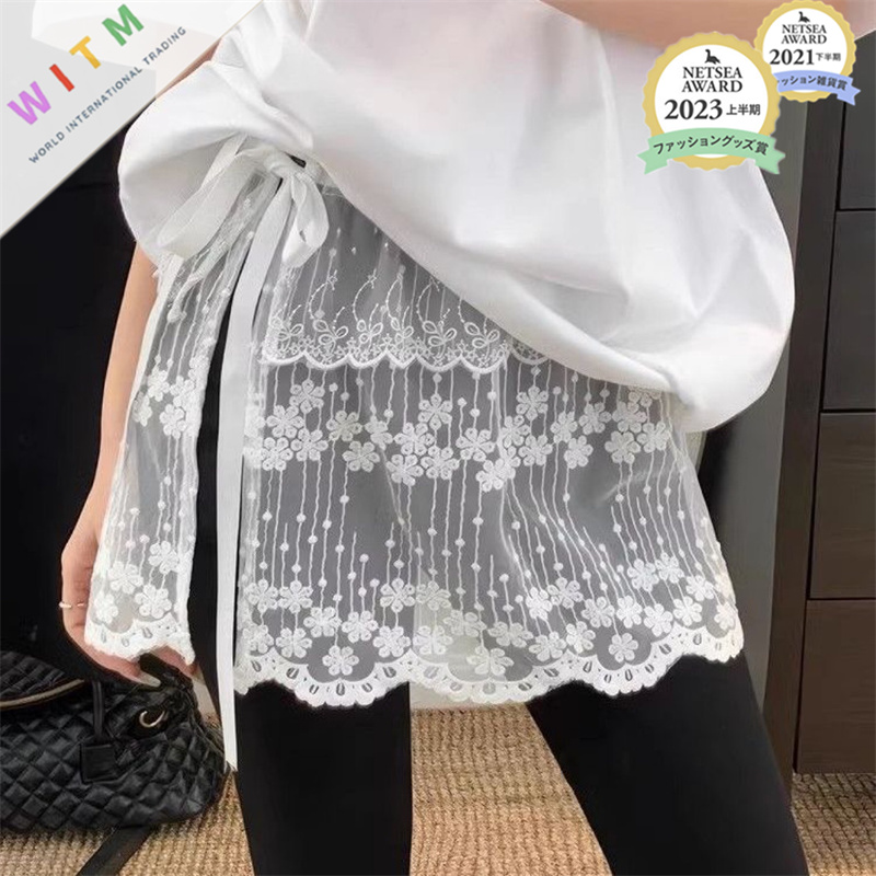 2026春夏新作 花柄 レーススカート ミニスカート フリル 重ね着 レディース 透け感 オシャレ