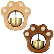 置き配 ドアベル 木製 ドアチャイム ーVer4ー 肉球 2カラー マグネット式 玄関チャイム 呼び鈴 ウッド調