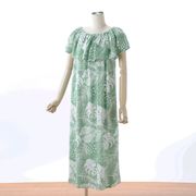 ★新着！★  サマードレス (ダブルカラー） / green leaf  涼しくゆったり  ～バリ島より
