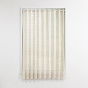 間仕切り パタパタ 小窓アコーディオンカーテン 幅100cm×丈115cm アイボリー ドット柄 【日本製】