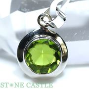 ☆一点物☆【ペンダントトップ】ペリドット (2A) (ブリリアントカット) No.47
