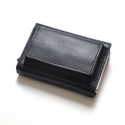 RED CROW　牛革スムース　スキミング防止　小銭入れ付き　コンパクトウォレット　3233　BK