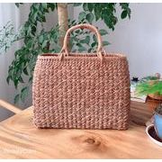 網代編み　内布付き　山葡萄　かご　バッグ　天然素材　手作り