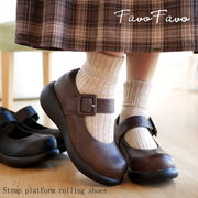 【2026年春/再入荷】ストラップシューズ Favo Fabo ファボファボ 厚底 ウエッジベルト 4E