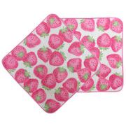 20cmパイル地プリントタオルハンカチ_【イチゴ】日本製