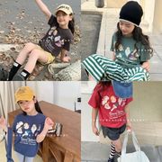 2026 春夏新作 新品 ★ 韓国風 子供服★無地Tシャツ 80-130cm