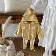 2026春秋子供服 可愛い パーカー&パンツ 2点セット 韓国風 ベビー服 ガールズ服 キッズ服[73~110cm]