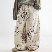 2026春※デニムパンツ ヒョウ柄 カジュアルパンツ ワイドパンツ 男の子