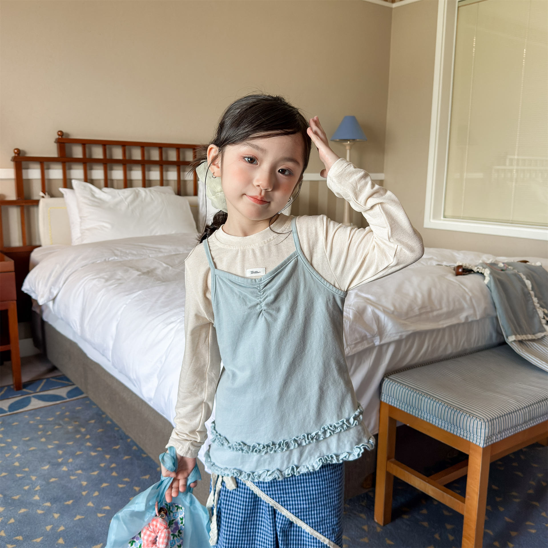 子供服　80~130cm　キッズキャミソール　韓国子供服