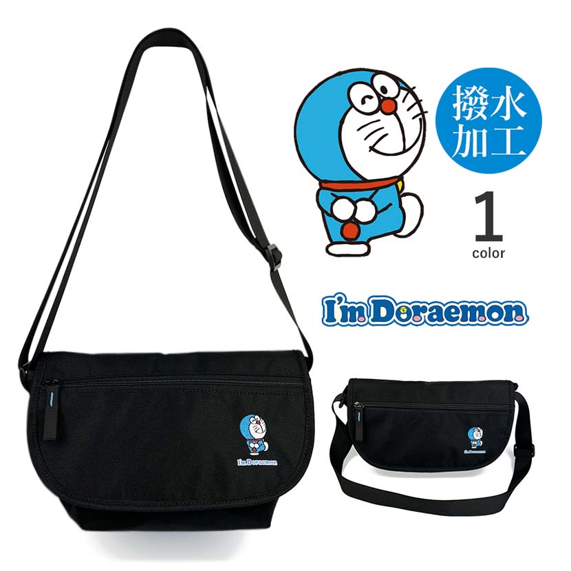 サンリオ×アイム ドラえもん 撥水ポリエステル フラップショルダバッグー サコッシュ ポーチ