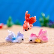 3色 かわいい 樹脂 金魚の置物  金魚装飾品 フィギュア オーナメント 小道具 水槽用アクセサリー  金魚雑貨