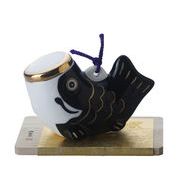 ★端午の節句を飾る★ 縁起の良い五月人形【磁器　鯉のぼり・黒（大）】