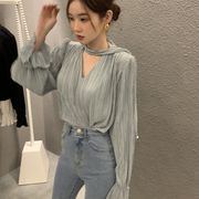 シャツ　レディース　デザイン　韓国ファッション　INS