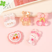 熊 兎 アクセサリーパーツ デコパーツ 髪飾り ペンダント ハンドメイド スマホケース美容 可愛い