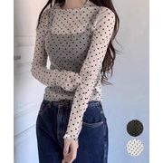 【日本倉庫即納】 ドット柄シアートップス チュールインナー