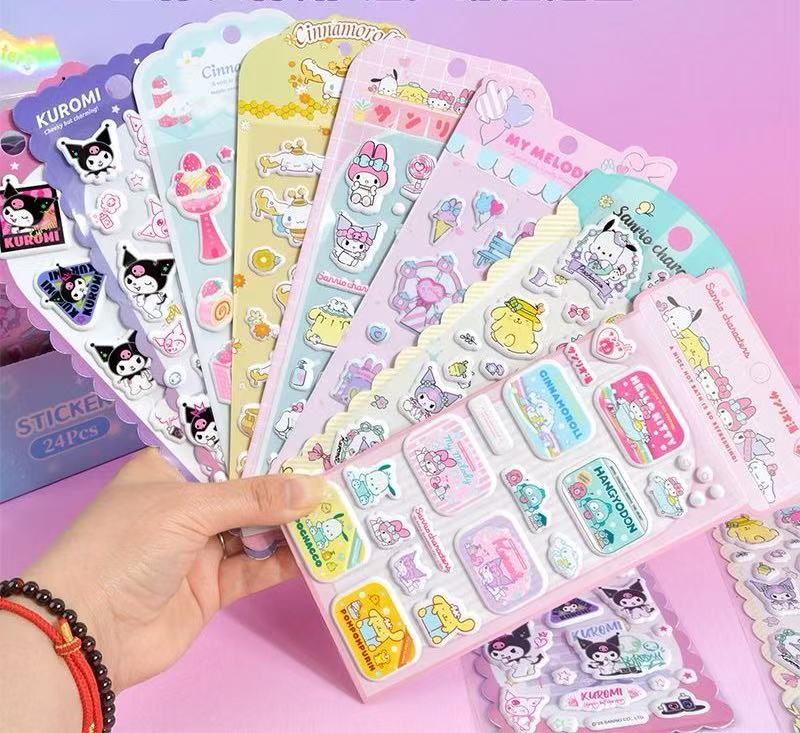 【当日発送】新商品 DIY 粘着シール 3D 立体ステッカー  シール デコレーション ぷくぷく ステッカー 文具