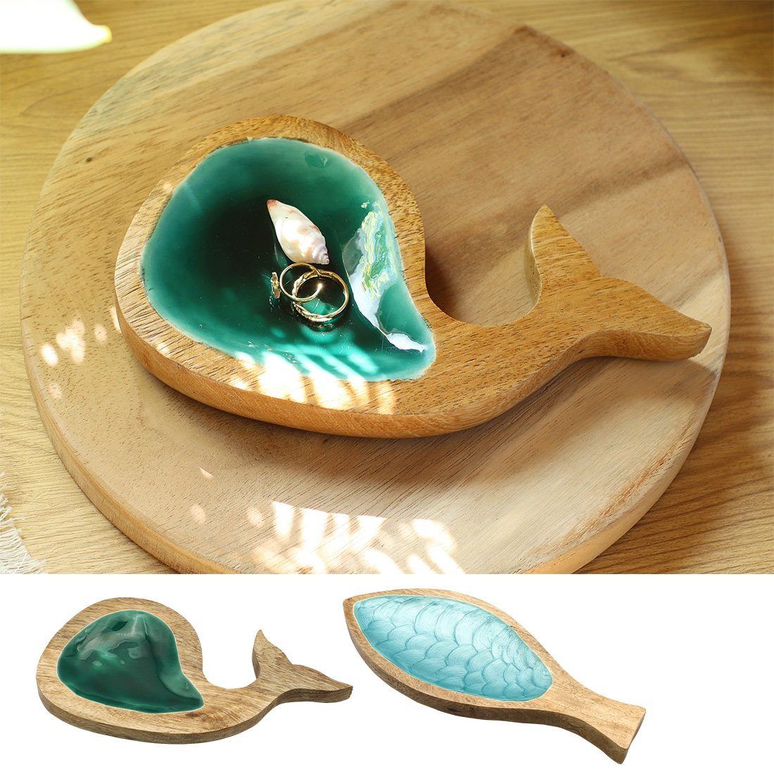 エナメルトレイ サカナ[トレー鯨クジラくじらフィッシュ魚海マリンハワイサーフフラリゾート26SS]