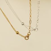 サージカルステンレスネックレス　アクセサリー　金属アレルギー対応　INS　デザイン