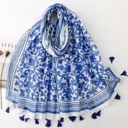 【2026新作】花柄デザインニットソーマフラー柔らかいファッションおしゃれ