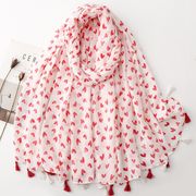 【2026新作】花柄デザインニットソーマフラー柔らかいファッションおしゃれ