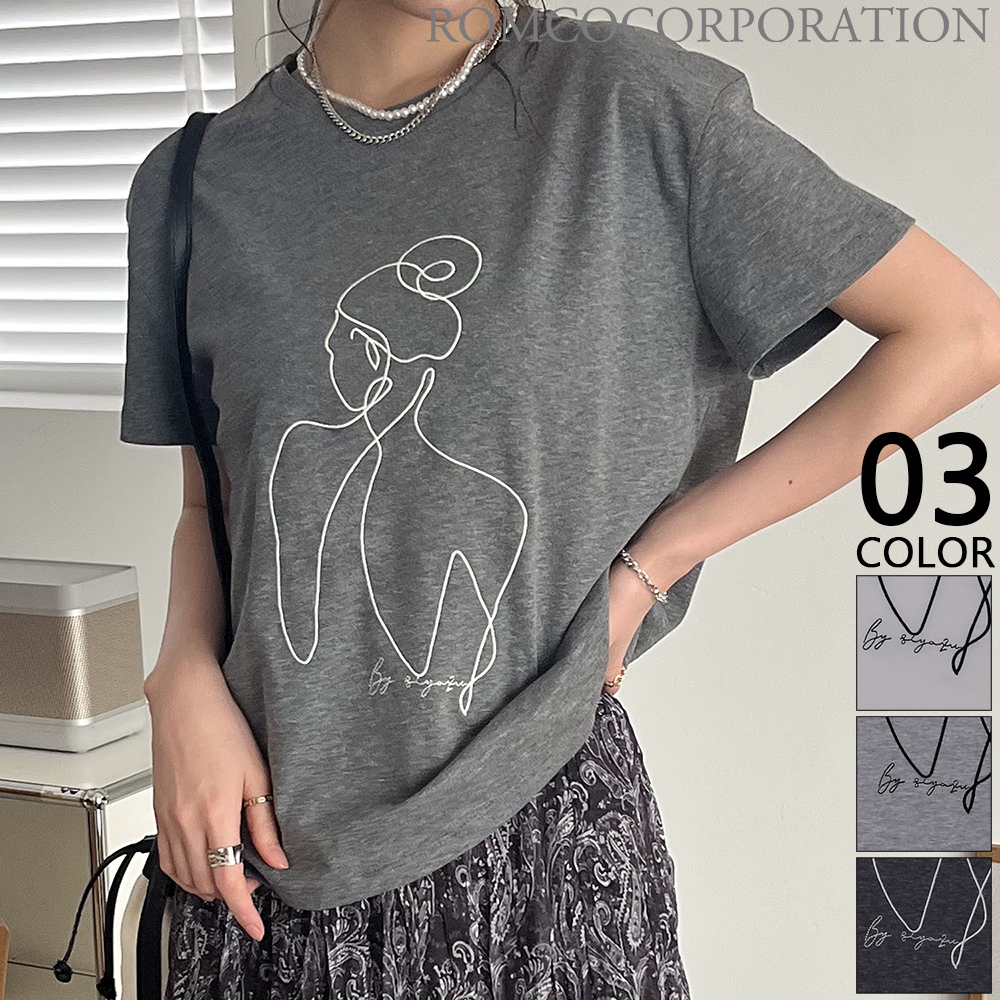 【2026新作商品♪】ガール刺繍Tシャツ