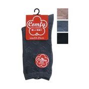 婦人 綿混フロート花柄ソックス色アソート317-0-1 48-576