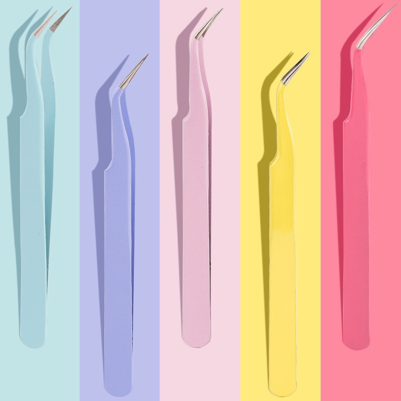 ピンセット ステンレス製 ネイルツール アートツール デコ作業 セルフネイル ジェルネイル ツイーザー