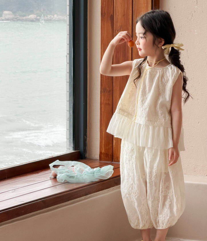 2026夏新作 韓国風子供服 キッズ服 ベビー服 女の子 トップス+ズボン 2点セット 90~150CM