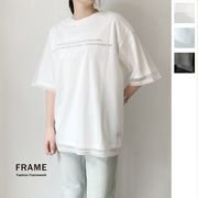 【2026新作】綿天竺Tシャツ×チュールTOPS