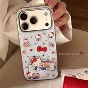 青ネコキャラスタンド iPhone 17ProMax 金メッキ高級ハードケース